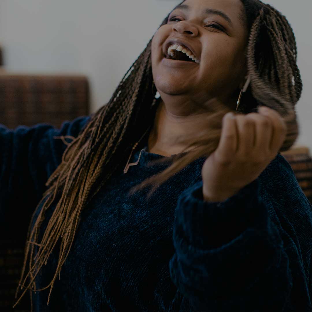 student laughing private christian college