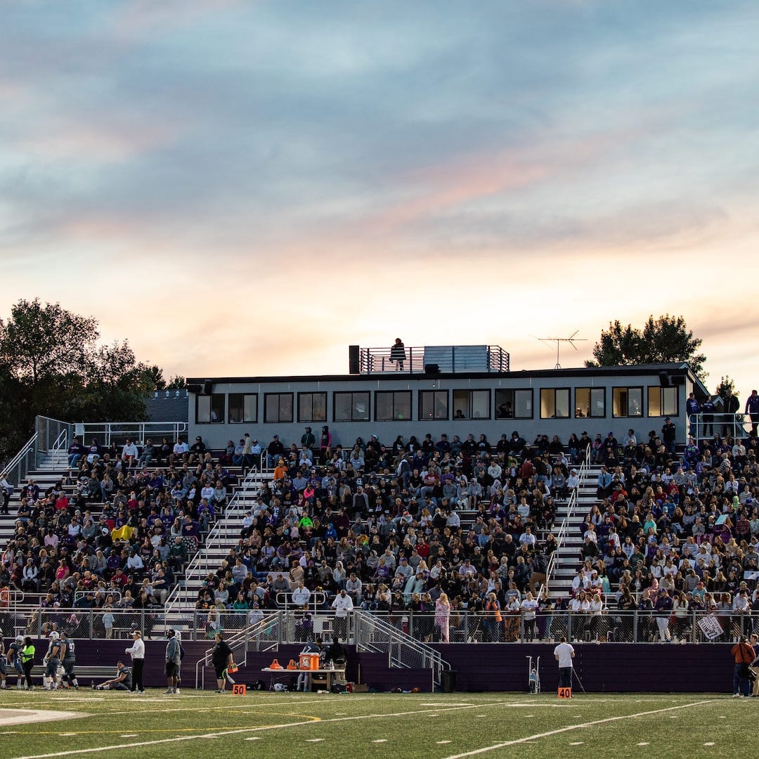 homecoming stands full of fans for private christian college