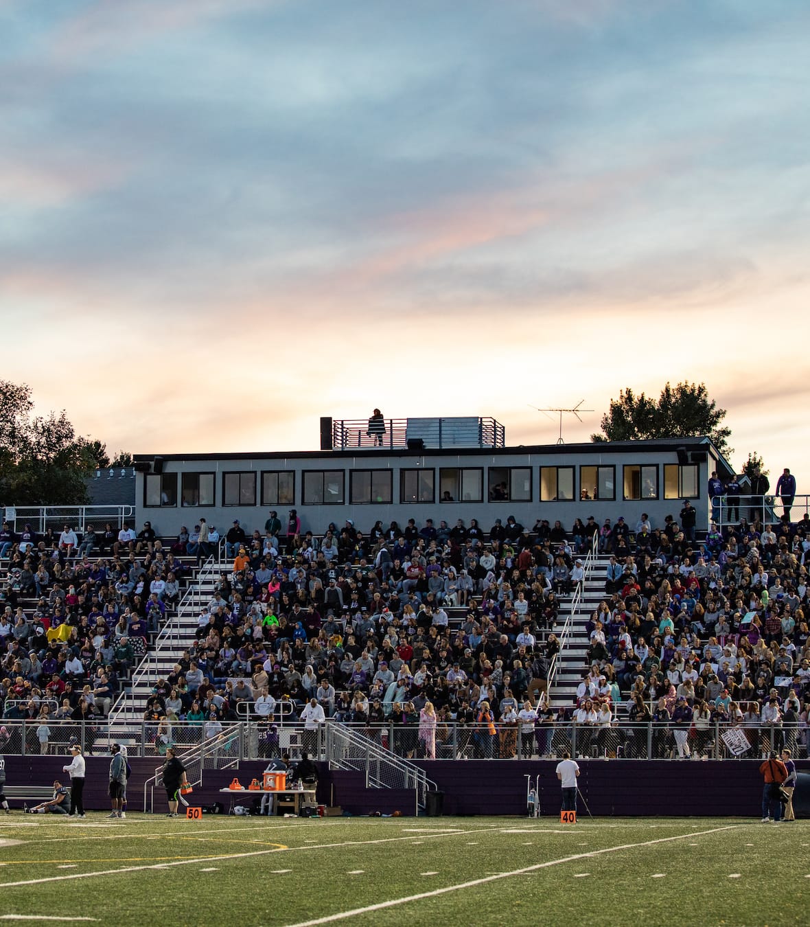 homecoming stadium full of fans a crown college event